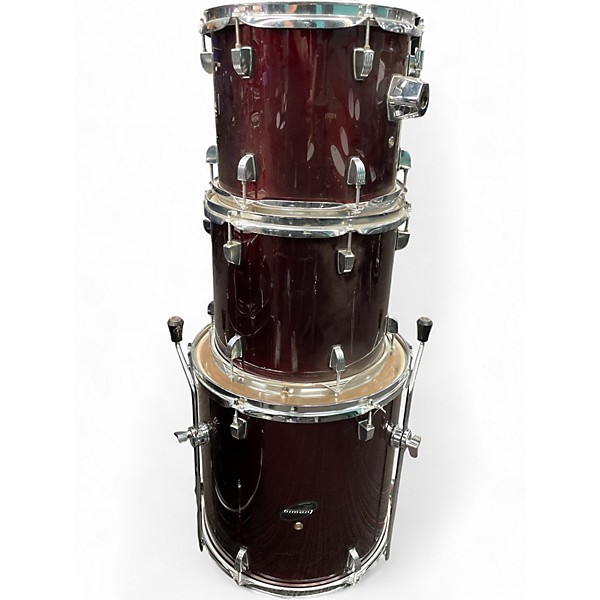 Used Ludwig 5 Piece Accent CS Wine Red Drum Kit