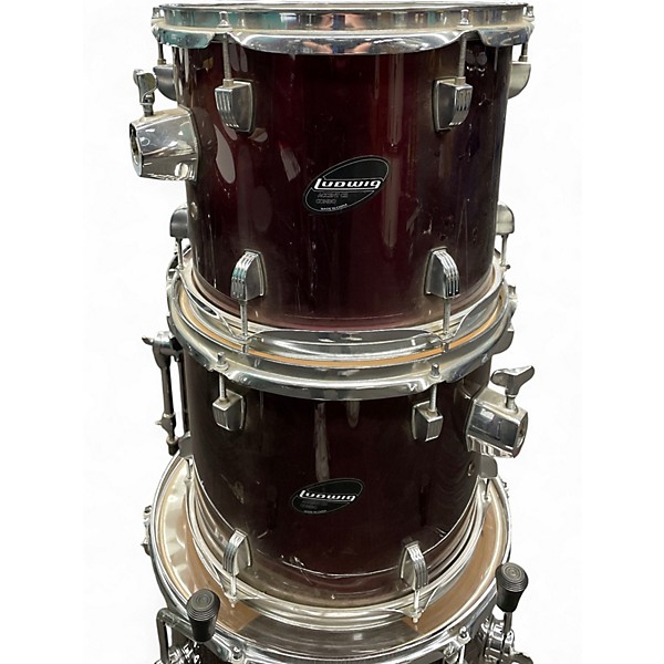Used Ludwig 5 Piece Accent CS Wine Red Drum Kit