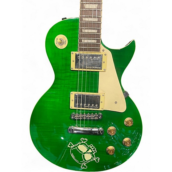 Used Iyv SINGLE CUT GREEN Solid Body Electric Guitar