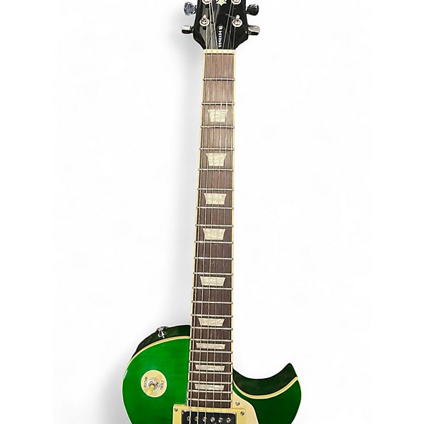 Used Iyv SINGLE CUT GREEN Solid Body Electric Guitar