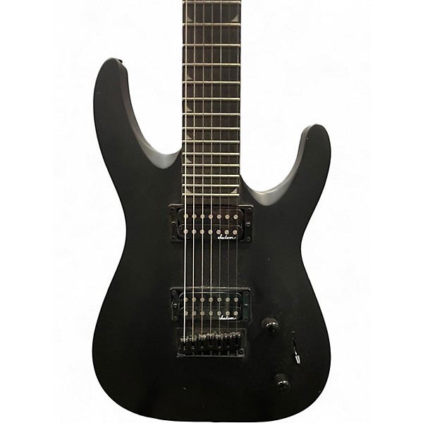 Used Jackson JS22-7 Dinky 7 String Black Solid Body Electric Guitar