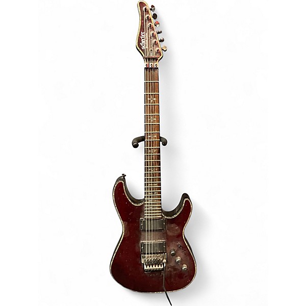 Used Schecter Guitar Research Diamond Series Hellraiser Sunset Black Cherry Solid Body Electric Guitar