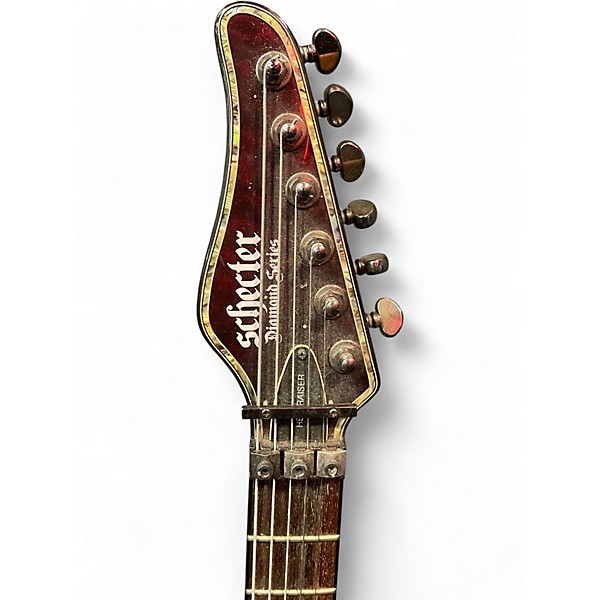 Used Schecter Guitar Research Diamond Series Hellraiser Sunset Black Cherry Solid Body Electric Guitar