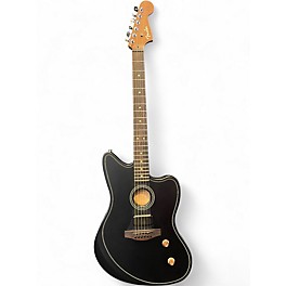 Used Fender Acoustasonic Standard Jazzmaster Black Acoustic Electric Guitar