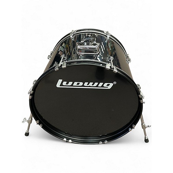 Used Ludwig 5 Piece BACKBEAT BLACK SPARKLE Drum Kit