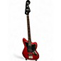 Used Squire By Fender Jaguar Bass SS Candy Apple Red Electric Bass Guitar thumbnail