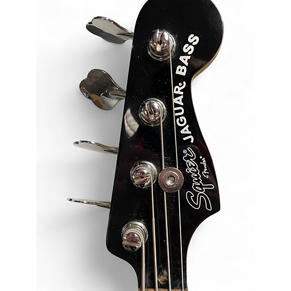 Used Squire By Fender Jaguar Bass SS Candy Apple Red Electric Bass Guitar