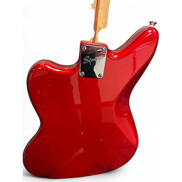 Used Squire By Fender Jaguar Bass SS Candy Apple Red Electric Bass Guitar