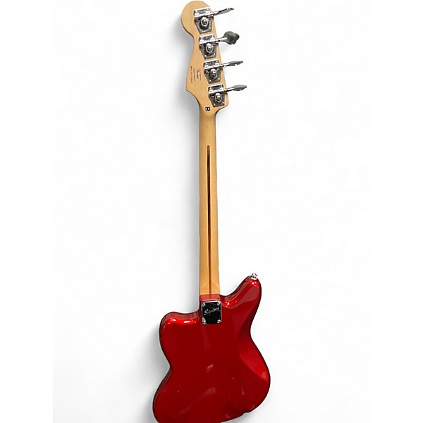 Used Squire By Fender Jaguar Bass SS Candy Apple Red Electric Bass Guitar