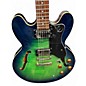 Used Epiphone Dot Deluxe Flametop AQUAMARINE Hollow Body Electric Guitar