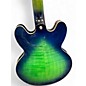 Used Epiphone Dot Deluxe Flametop AQUAMARINE Hollow Body Electric Guitar