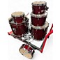Used Yamaha 7 Piece Stage Custom Cranberry Red Drum Kit thumbnail
