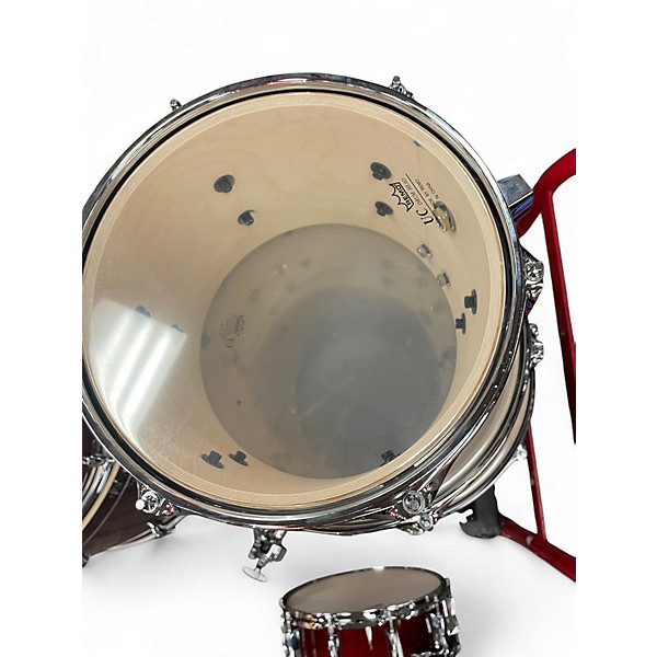 Used Yamaha 7 Piece Stage Custom Cranberry Red Drum Kit
