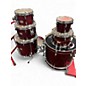 Used Yamaha 7 Piece Stage Custom Cranberry Red Drum Kit