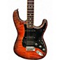 Used 2014 Fender DEALER EVENT SELECT STRATOCASTER RED/BLACK FLAME Solid Body Electric Guitar