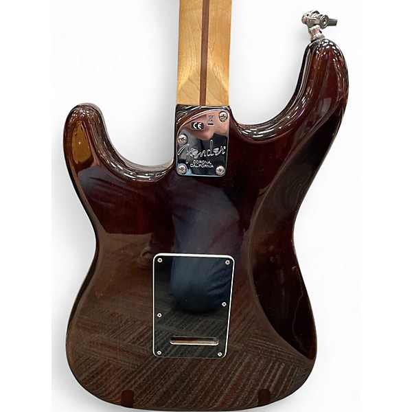 Used 2014 Fender DEALER EVENT SELECT STRATOCASTER RED/BLACK FLAME Solid Body Electric Guitar