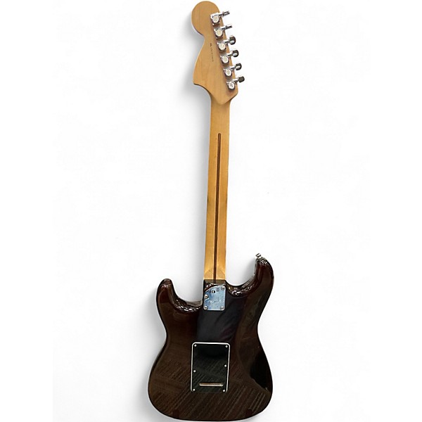 Used 2014 Fender DEALER EVENT SELECT STRATOCASTER RED/BLACK FLAME Solid Body Electric Guitar