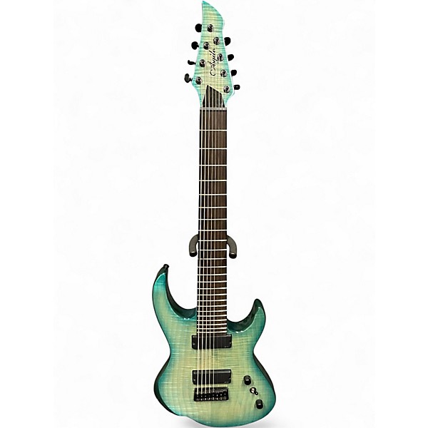 Used Agile Intrepid Pro 828 OCEANBURST FLAME Solid Body Electric Guitar