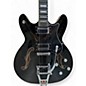 Used 2017 Hagstrom Viking Deluxe Black Hollow Body Electric Guitar