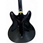 Used 2017 Hagstrom Viking Deluxe Black Hollow Body Electric Guitar