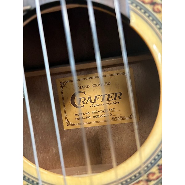 Used Crafter Guitars HCC24EQ Natural Classical Acoustic Electric Guitar