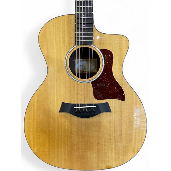 Used Taylor 214CE Deluxe Natural Acoustic Electric Guitar