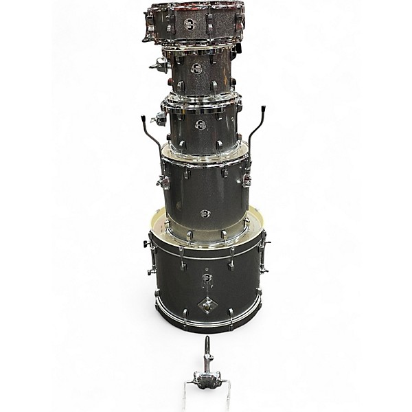 Used Ludwig 5 Piece Element Evolution Silver Sparkle Drum Kit