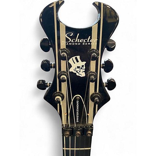 Used Schecter Guitar Research Synyster Gates Signature Standard black pinstripes Solid Body Electric Guitar