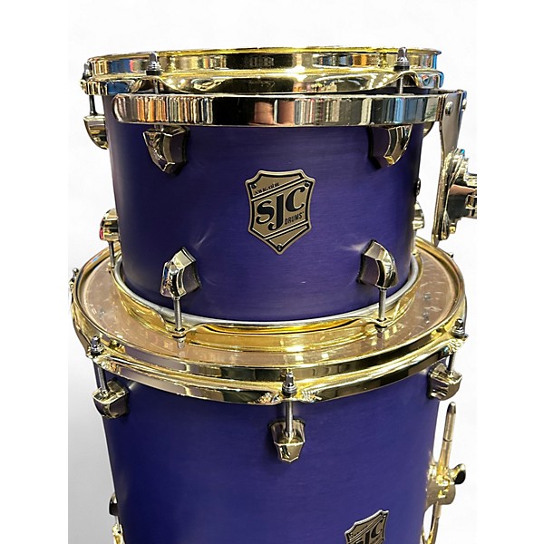 Used SJC 3 Piece Navigator 3pc Kit Purple Stain Drum Kit