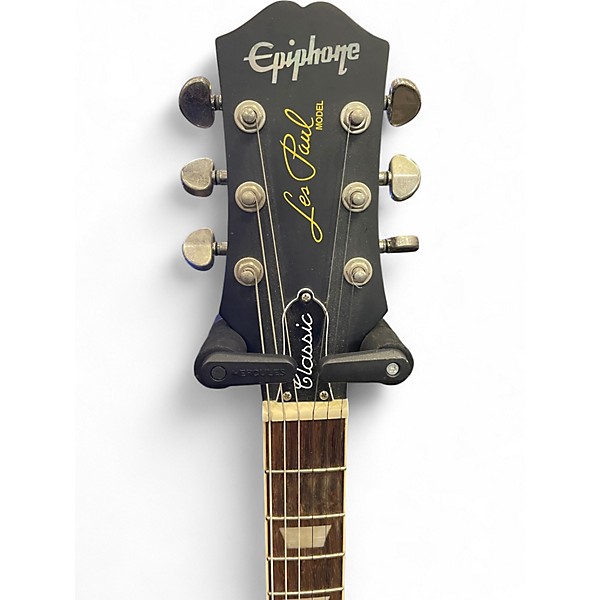 Used Epiphone Les Paul Classic Flat Black Solid Body Electric Guitar