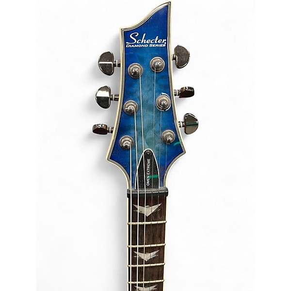 Used Schecter Guitar Research Omen Extreme 6 Trans Blue Solid Body Electric Guitar