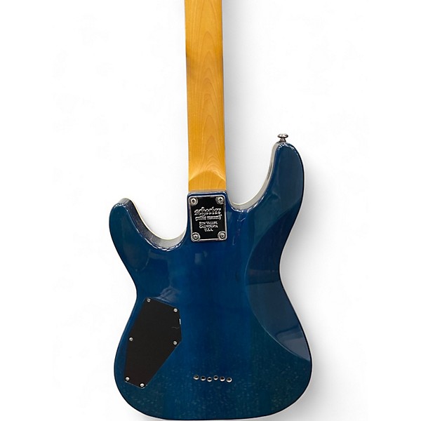 Used Schecter Guitar Research Omen Extreme 6 Trans Blue Solid Body Electric Guitar