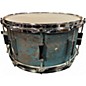 Used Pork Pie 7X14 WEATHERED BARN BLUE SNARE BLUE Drum