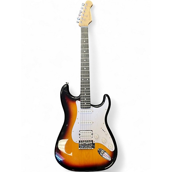 Used Donner STANDARD SERIES STRAT HSS Tobacco Burst Solid Body Electric Guitar