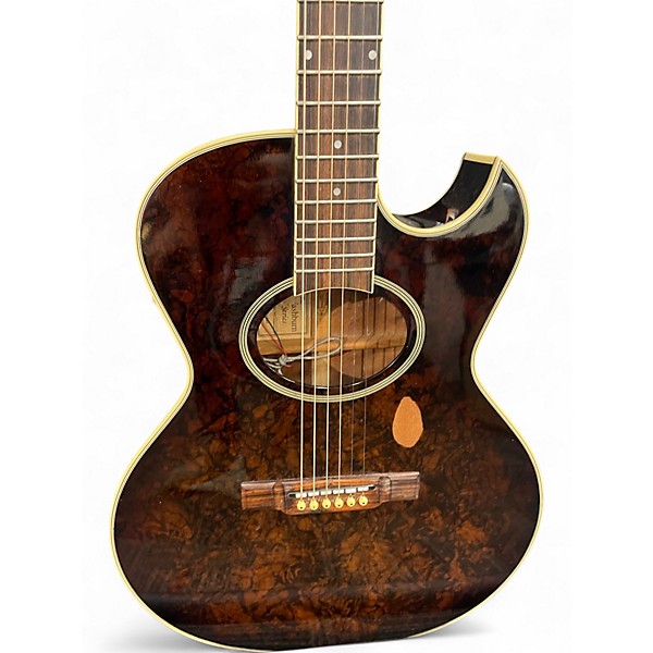 Used Washburn ea20 Burl Acoustic Electric Guitar