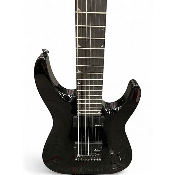 Used Jackson JS22-7 Dinky 7 String Black Solid Body Electric Guitar