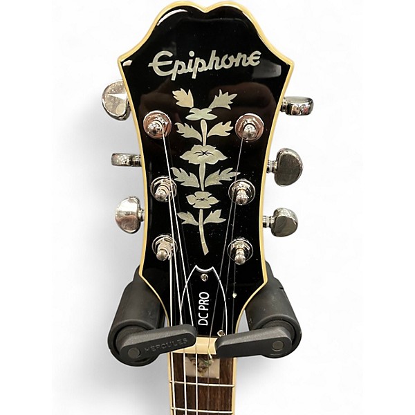 Used 2024 Epiphone DC Pro Black burst Solid Body Electric Guitar