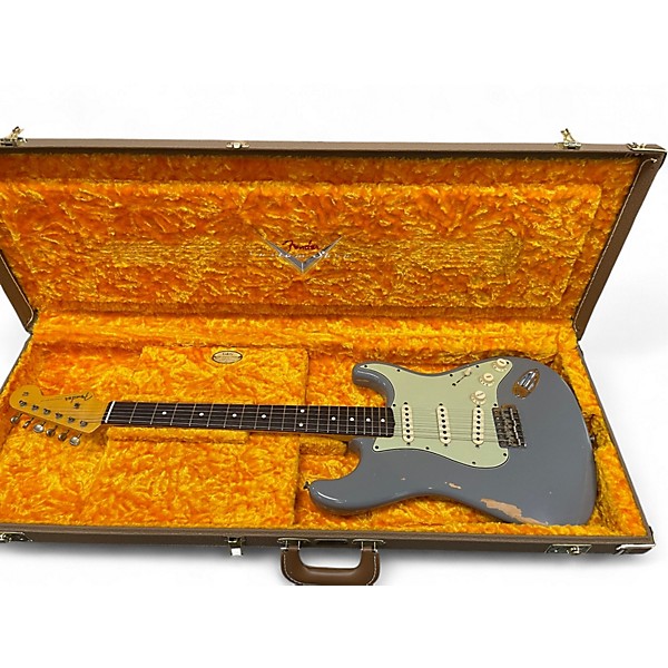Used Fender 1960 Stratocaster Custom Shop Jounreyman Cielo Grey Solid Body Electric Guitar