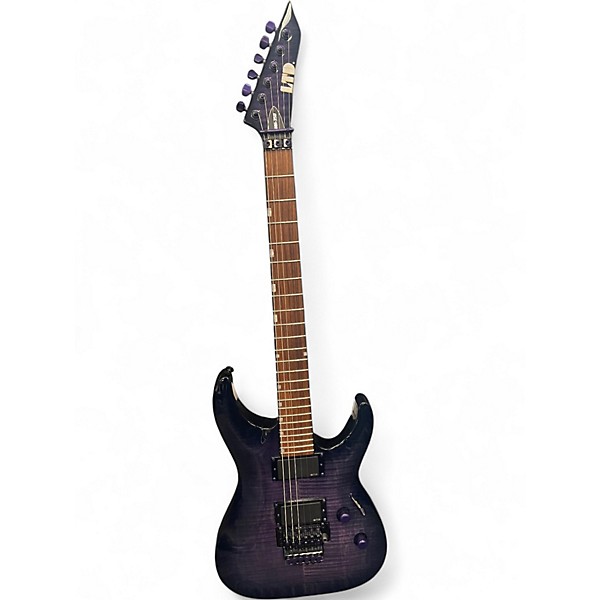 Used ESP LTD MH350FR Purple Solid Body Electric Guitar