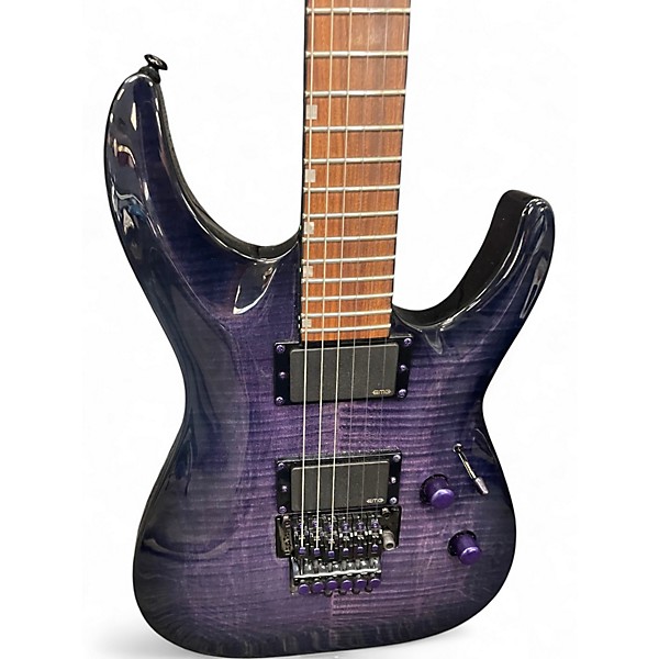 Used ESP LTD MH350FR Purple Solid Body Electric Guitar