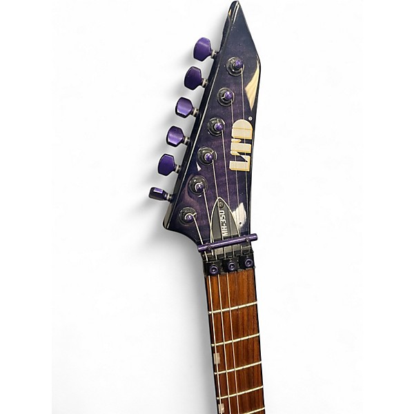 Used ESP LTD MH350FR Purple Solid Body Electric Guitar