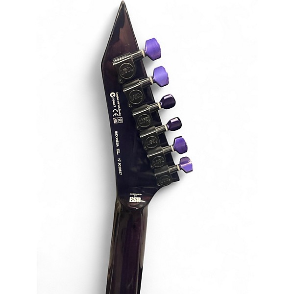 Used ESP LTD MH350FR Purple Solid Body Electric Guitar