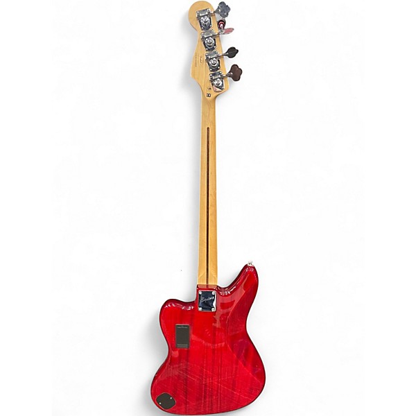 Used Squier JAGUAR BASS RED Electric Bass Guitar