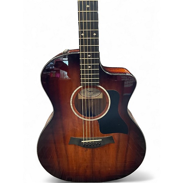 Used Taylor 224CEKDLX Shaded Edge Burst Acoustic Electric Guitar