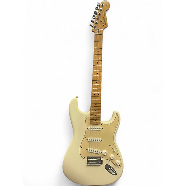 Used Fender Standard Stratocaster Cream Solid Body Electric Guitar