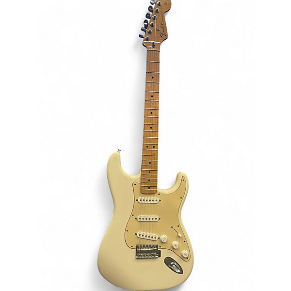Used Fender Standard Stratocaster Cream Solid Body Electric Guitar