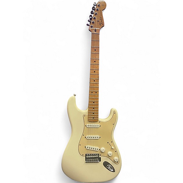 Used Fender Standard Stratocaster Cream Solid Body Electric Guitar
