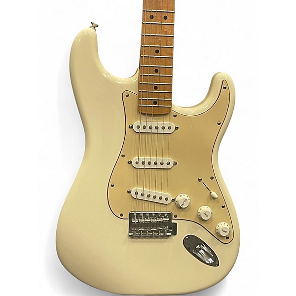 Used Fender Standard Stratocaster Cream Solid Body Electric Guitar