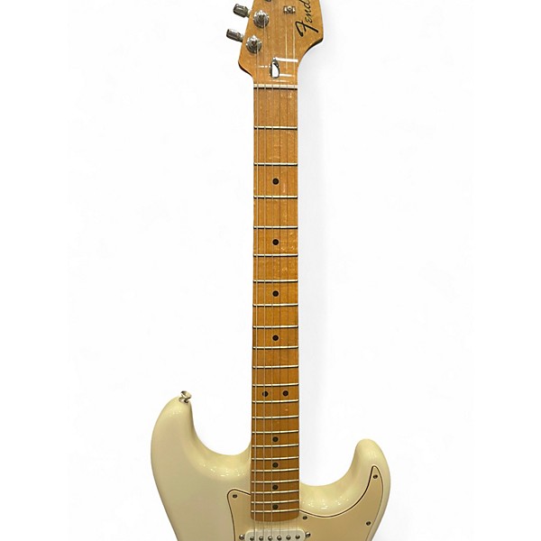 Used Fender Standard Stratocaster Cream Solid Body Electric Guitar