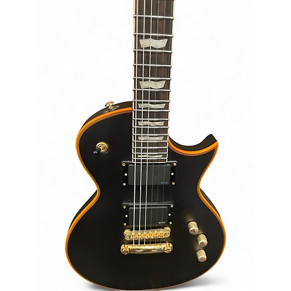 Used ESP EC1000 Deluxe Black and Gold Solid Body Electric Guitar